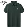 Callaway 2025 Summer Embroidery High-quality Golf Casual Sports Style Solid Color Lapel Polo Shirt