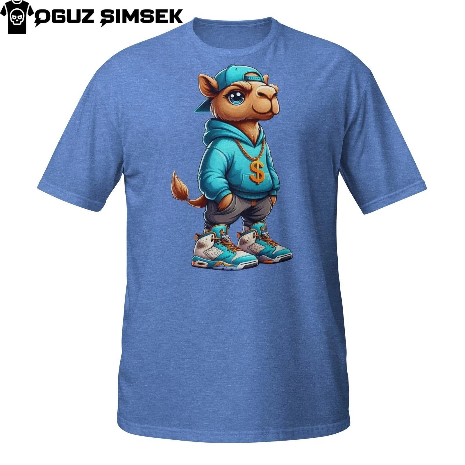 Hip Hop Camel Shirt – Cartoon Animal Character Graphic Tee for and Adults XL