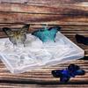 6 otvorů kreativní diy ručně vyráběný motýl přívěsek krystal epoxidová pryskyřice formy příslušenství silikonová forma diy šperky odlévání