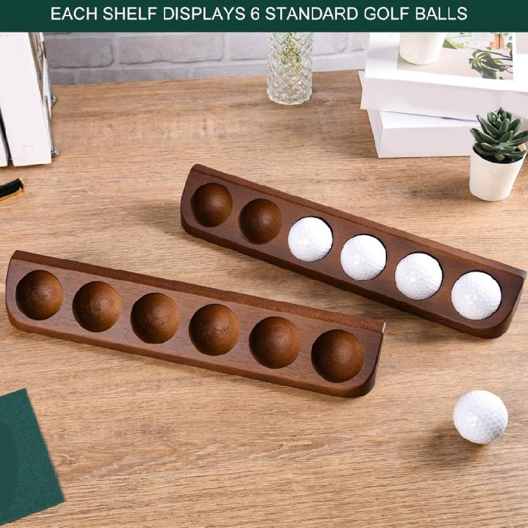 Wall Mounted Golf Ball Display Case Storage Rack Wooden Golf Ball Organizer 6 Standard Size Storage Box Enduring