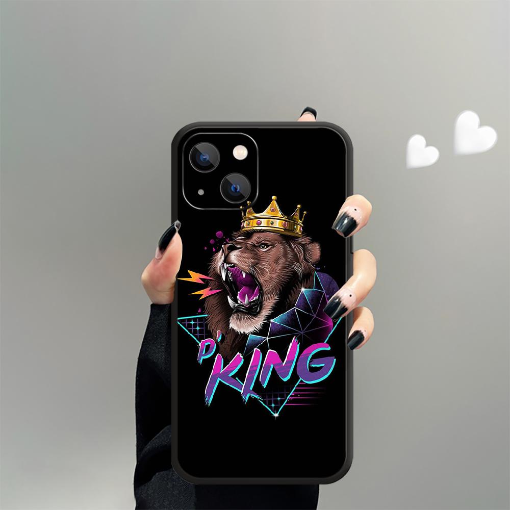 Husă Telefon Model Cool Regele Leu Pentru iPhone Samsung Galaxy Redmi Xiaomi Note S A 16 15 14 13 12 11 20 21 22 23 53 54 Pro Plus Ultra Husă Silicon