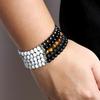 Retro-Style Evil Eye Bracelet: Handmade Woven Cord, Adjustable for Women