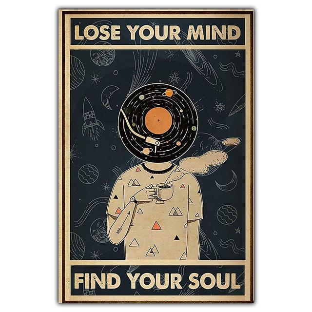 Vintage umění abstraktní postava malba na plátně móda nástěnné umění plakát vinylová deska hudba tanečník obývací pokoj domácí dekorace nástěnná malba