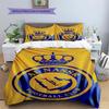 Al-Nassr Muster Bettwäsche, Steppbett Set Bettbezug Kissenbezug Zuhause Geburtstagsgeschenk(1 Bettbezug + 2 Kissenbezüge, ohne Füllung)