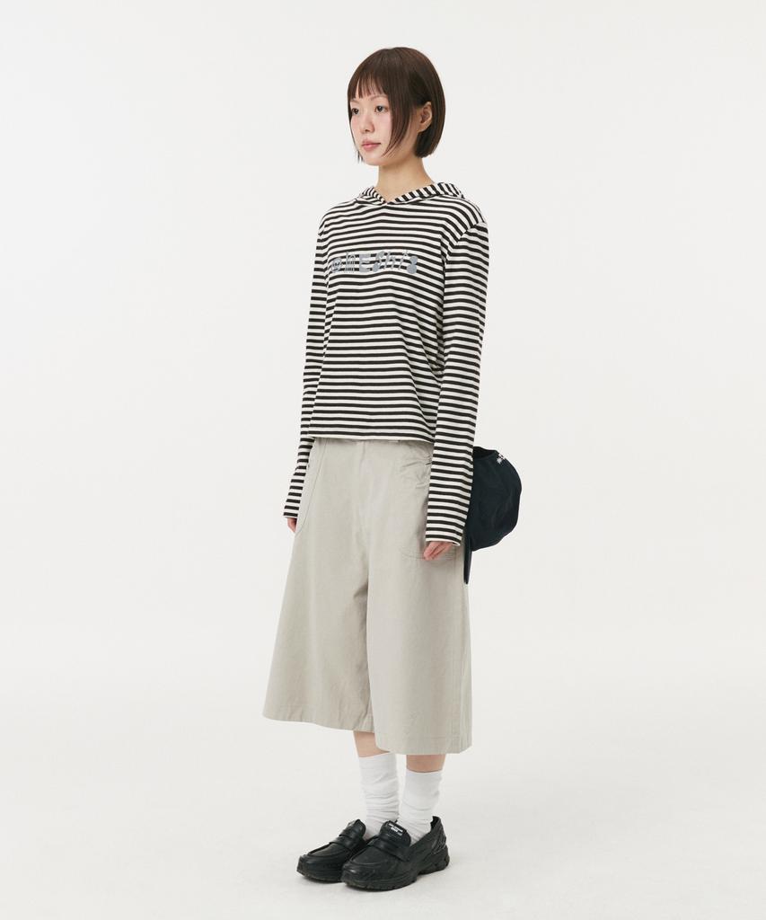 Ohesio Shirring Pocket Bermuda Pants, Beige