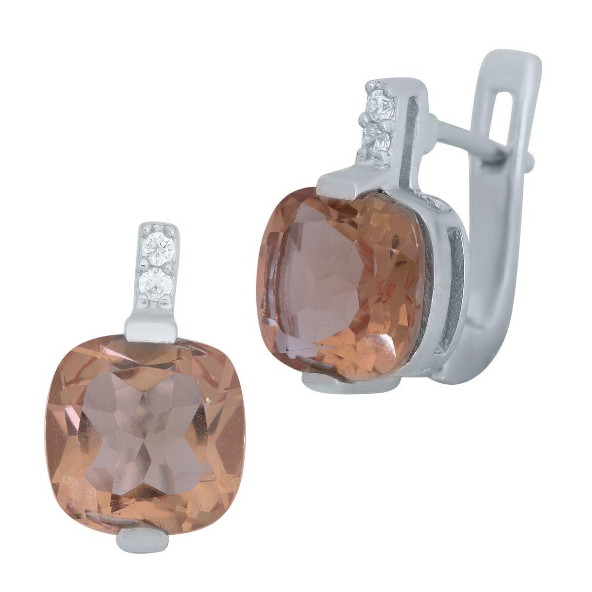 

Срібні сережки-підвіски з Султаніт султанітом 5.25ct (2019121) різнокольорові кольору