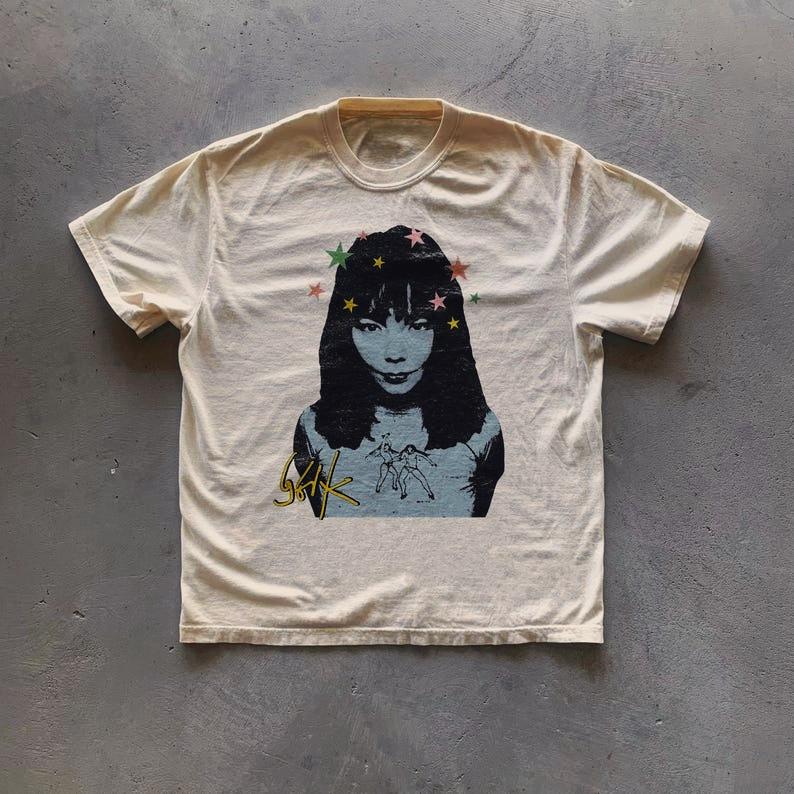 Summer Vintage Unisex Bjork TShirt American Hip Hop Rock Street Short Sleeve Unisex Women Retro High Quality Fashion Cotton Top