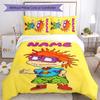 3pcs Custom Name Rugrats Bedding Set Duvet Cover Closure Includes 1 Duvet Cover & 2 Pillowcases for All Seasons Bedroom Decor