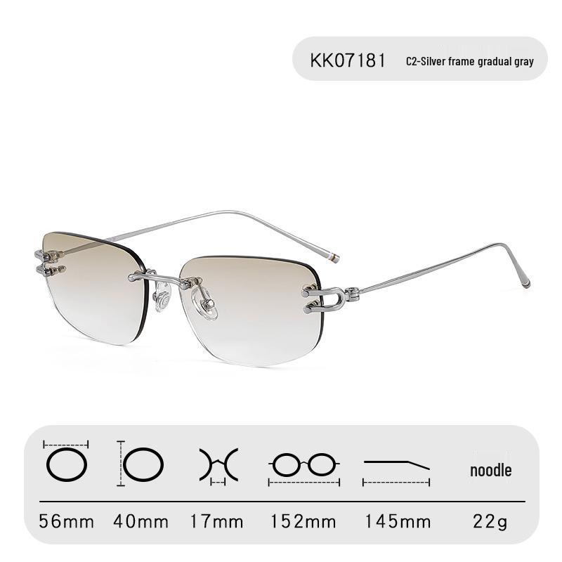 Rimless Ultra-Light Titanium Sunglasses - Celebrity Style, Anti-UV, Trendy