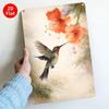Tin Sign for Wall Decor Hummingbird Flower Vintage Style Metal Sign  Birds Garden Cottage Artwork Plaque Retro Rustic Cottage