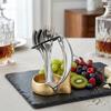 Fruit Fork Fork Spoon Stand Stainless Steel Dessert Spoon Cute Fruit Fork Set  Home Decoration