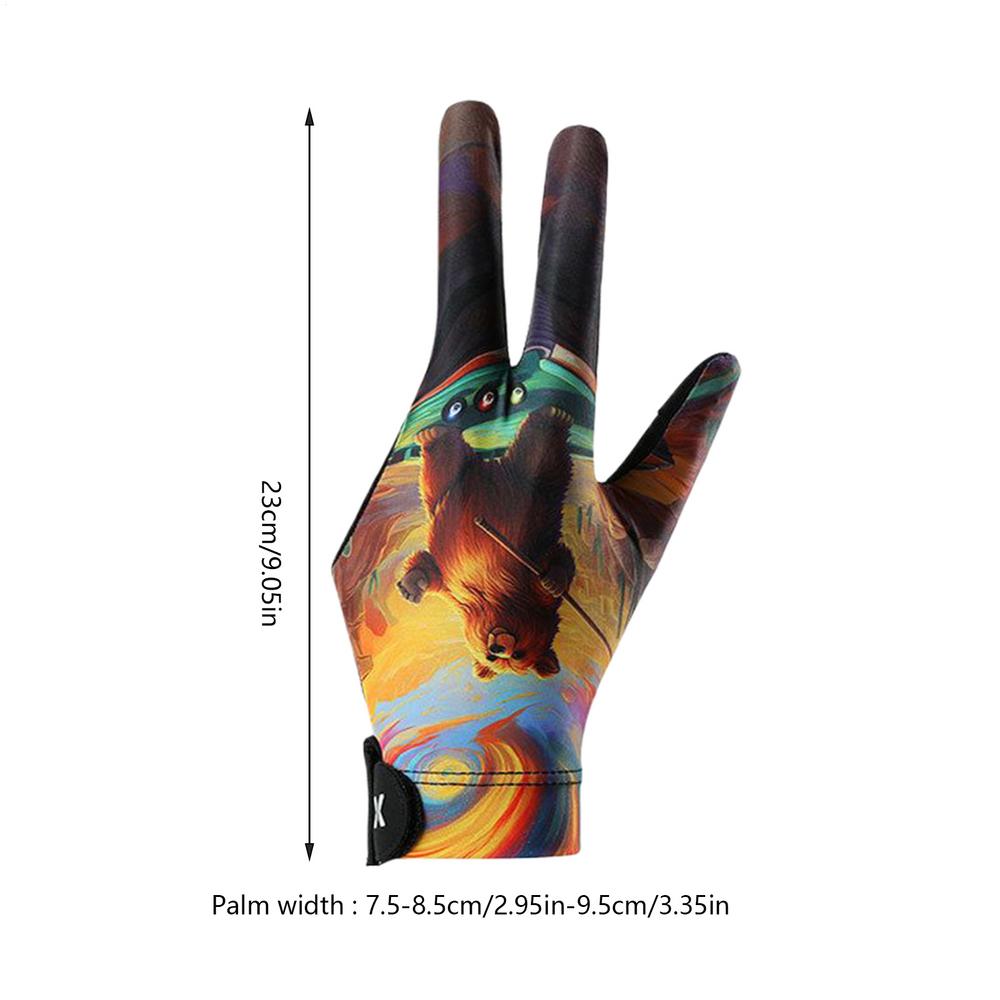 

Billiard Pool Gloves 3 Finger Pool Mittens Elastic Adjustable Billiard Cue Sport Accessories for Cyclists Golfers Athletes Women
