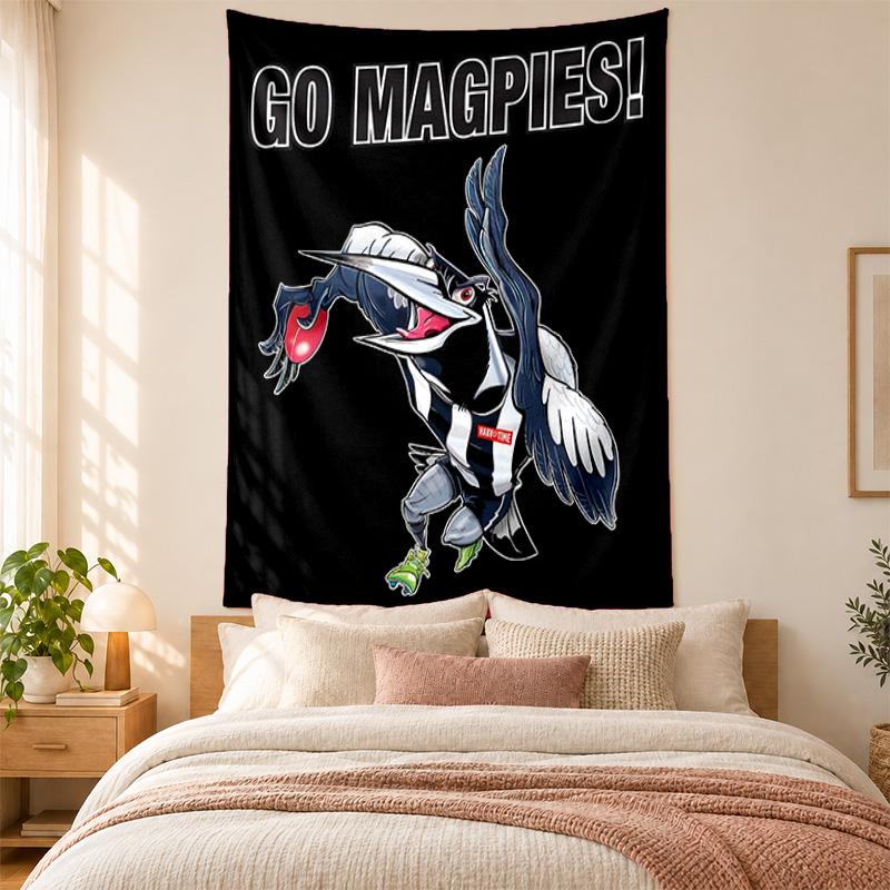 Collingwood Football Club Wandteppich hohe Qualität zur Dekoration von Wohnzimmer Schlafzimmer Studentenwohnheim Wänden ideal als Schlafzimmer Wandkunst oder Weihnachtsgeschenk