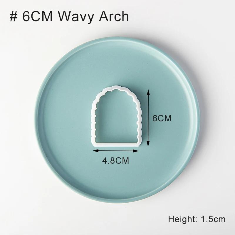 Square Arch Rectangle Cookie Cutter Mold Wavy Round Shaped Blessing Frame Fondant Cookie Cutting Die Baking Cake Decorating Tool