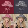 French Sweet Polka Dot Print Fisherman Hat Women's Summer Large Brim Sun Hat UV Protection for Outdoor Travel Sun Hats