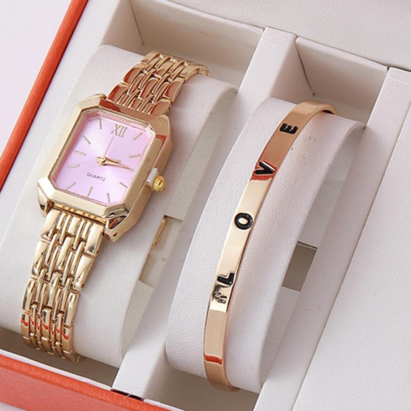 Popular Women'S Watches Supply Five-Piece Set Diamond Women'S Watches Women'S Fashion Square Quartz Watches