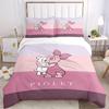 Set Biancheria da Letto 3 Pezzi Maialino & Winnie the Pooh Abbraccio, Include 1 Copripiumino e 2 Federe, Senza Imbottitura, Morbido e Confortevole 077