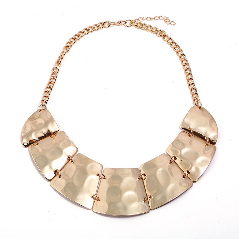 Personality Metal Geometric Smooth Design Spliced Necklace Accessories For