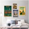Europe Travel To France Paris Canvas Painting Vintage Wall Pictures Kraft Posters Coated Wall Stickers Home Decoration Gift