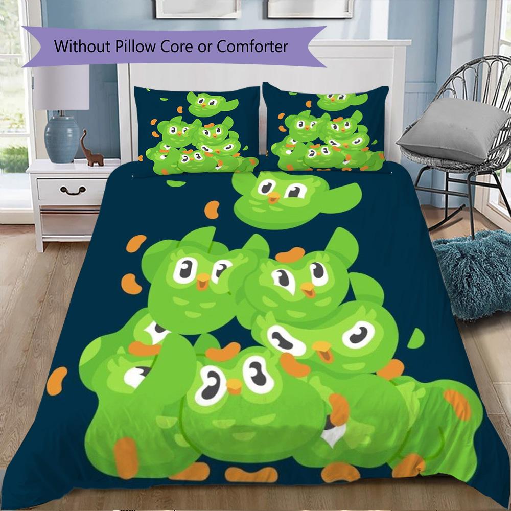 Doolingo-inspired Pattern Bedding,Quilt Set Quilt Cover Pillowcase Home Birthday Gift (1*duvet cover+2*pillowcase,without core)XSJT0917295