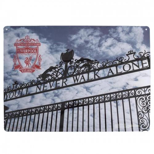 Liverpool FC Kovová cedule Shankly Gates