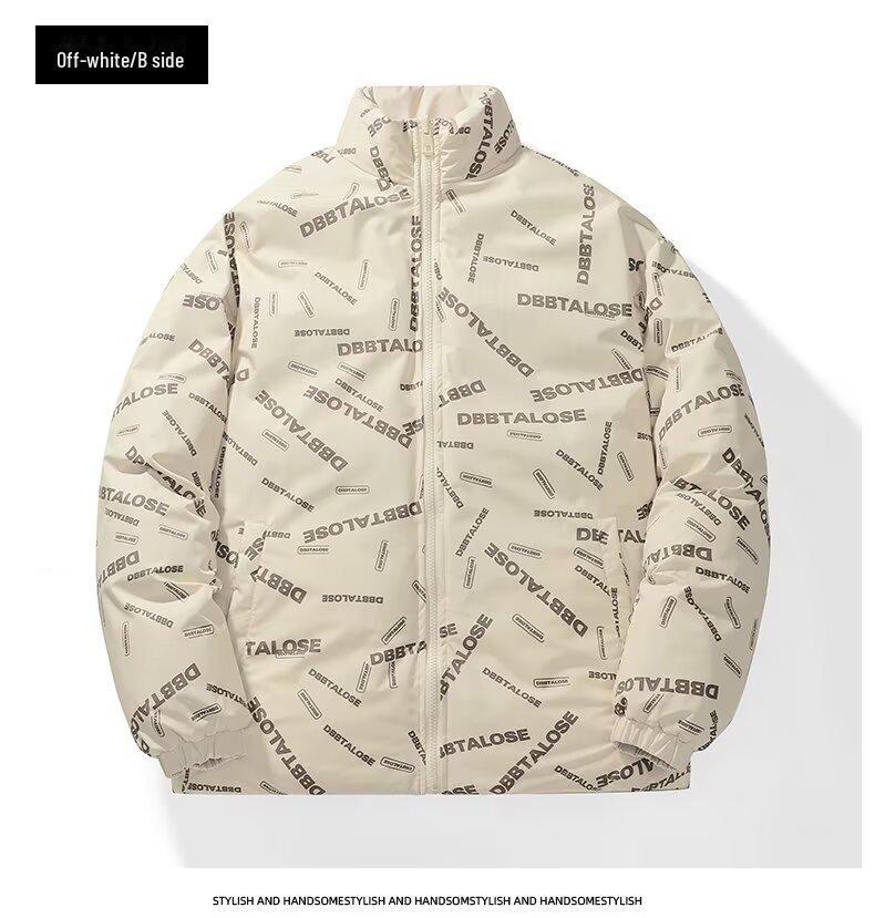 Férfi Kétoldalas Amerikai Stílusú Pehelykabát - High-End Divat, Fiatalos és Stílusos