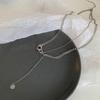 2024 silver buckle chain necklace women's autumn and winter design sense niche sweater chain ins hip hop trendy sweater chain
