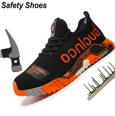 Zapatos deportivos de moda, botas de trabajo, zapatos de seguridad a prueba de pinchazos, zapatos con punta de acero para hombres, zapatos protectores de seguridad indestructibles