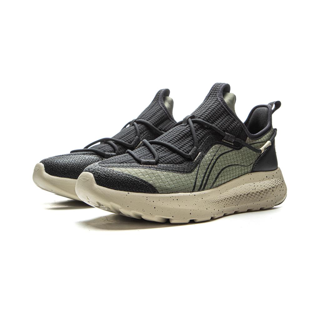 New LiNing Yunyi Slip Resistant Abrasion Resistant Low top Casual Shoes Men's Black Green AGLV133-4