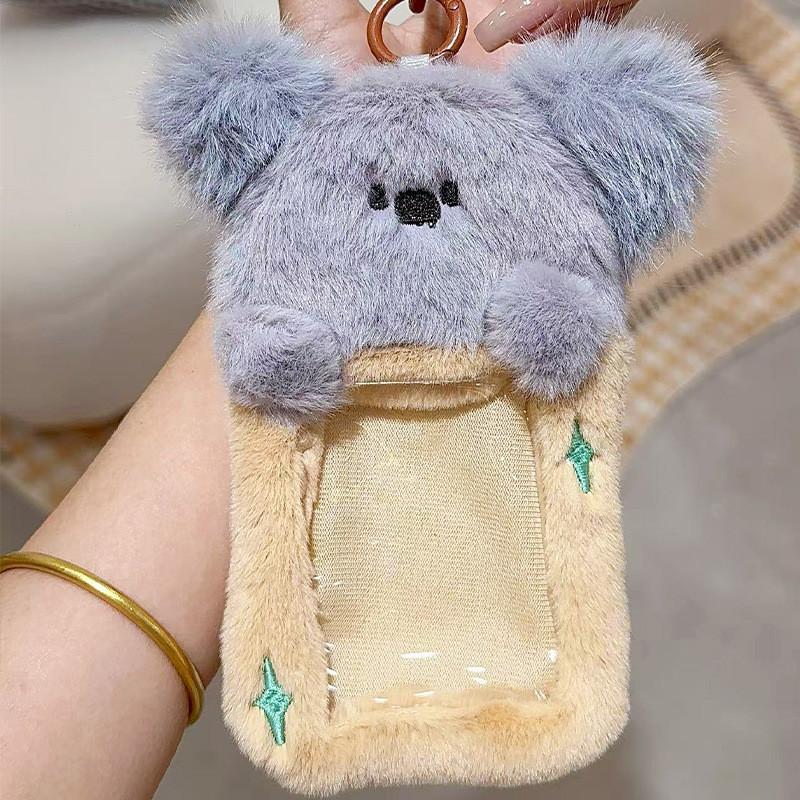 Cartoon Cute Koala Sloth Hedgehog Plush Card Case Ideal For Student Passes Bus
