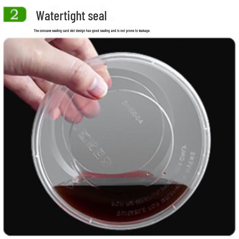 Churong Thickened Disposable 500ml Round PP Meal Box with Lid