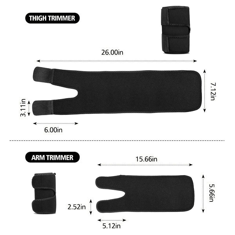 4PCS Unisex Arm and Thigh Trimmers Body Exercise Wraps Adjustable Weight Loss Slimmer Bands for Sport Fitness