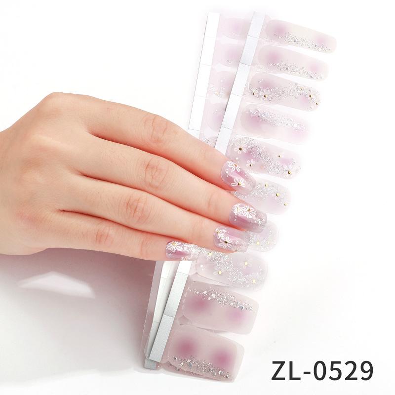 New French Manicure Stickers Waterproof Hot Stamping Ins Valentine's Day Nail Stickers