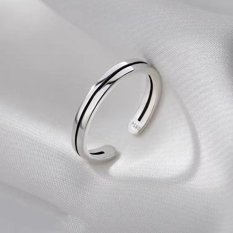 925 Silver-Plated Double-Layer High-End Open Luxury Ring for Women