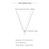 925 Sterling Silver Rhodium Plating Moissanite Solitaire Classic Single Pendant Necklace for Women