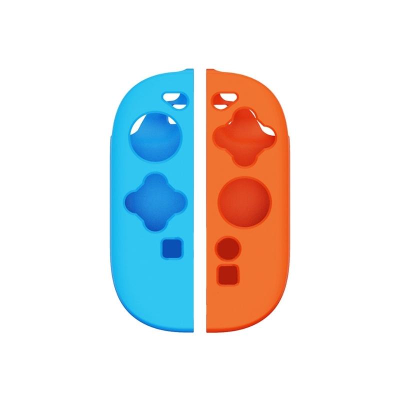 

Controller Silicone Case Shockproof Antiscratch Full Protective Soft Grip Cover Easy To Install Ergonomic Design 1 Pair помаранчевий/синій