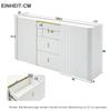 Sideboard LED Lighting, Modern Chest of Drawers 2 Doors & 3 Drawers, Adjustable Shelf, Ample Storage Space, Highboard Living Room, Dining Room, Hallway, White