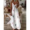 IHUASU Fashion Summer Spring Sleeveless V-Neck Casual Dresses International Design