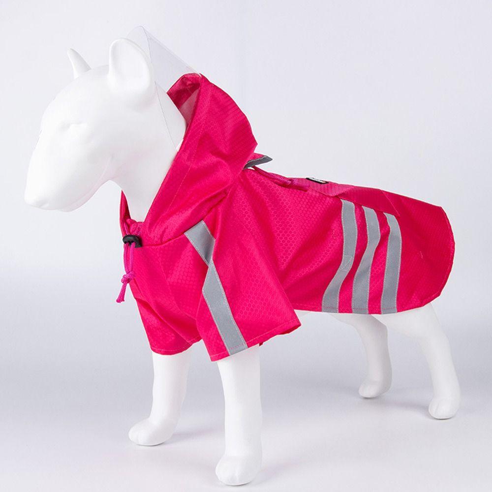 Adjustable Pet Rain Jacket Waterproof Windproof Dog Rain Poncho Pet Hooded Raincoat  Summer