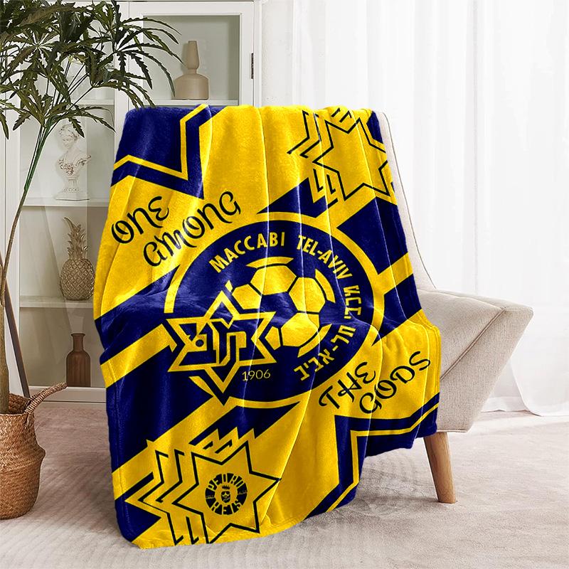 1pc Blanket - Football club logo Print Design, Lightweight Blanket for Sofa, Bed- Soft &Warm, Gift for All Seasons