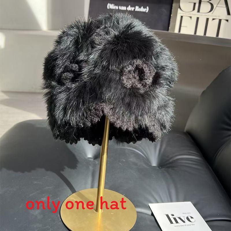 Cartoon Style Wool Beanie With Plush Fur Material And Adjustable Fit For Casual Wear