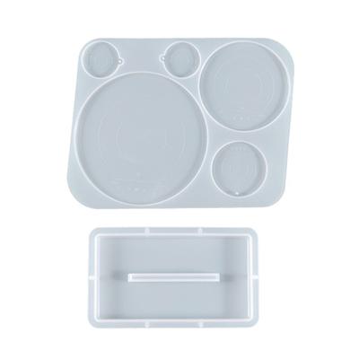 1 Set Stampo Rotondo per Lettore Multimediale, Stampi in Silicone per Colata in Resina per Sottobicchiere Portachiavi, Ciondolo Decorazioni per Casa Matrimonio