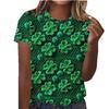 Summer Round Neck 3D St. Patrick's Day Print Top Fashionable Casual Short Sleeved Women's T-shirts
