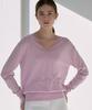 JE NE SAIS QUOI Silk Tencel V-Neck Pullover_Pale Pink