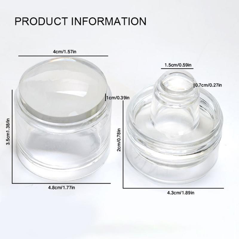 3 in 1 Silicone Nail Art Stamper Kit with Scraper For Easy Pattern Transfer And Manicure Quick Easy Nail Art Design