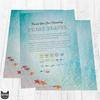 Starfish in the Sand Beach Stationary Paper - 60 Sheets - Tropical Printer Paper Ocean Letterhead for Party Invitations, Announcements, Letters,
