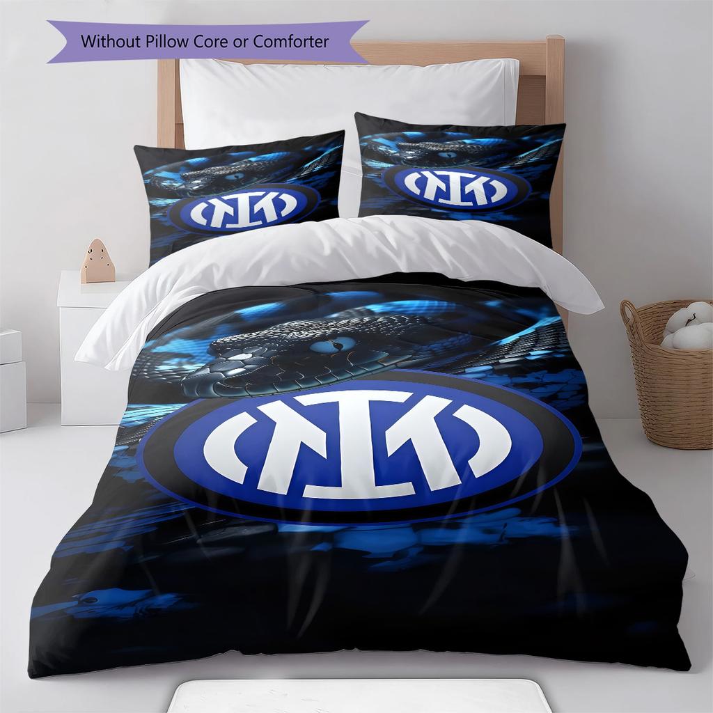 FCIM logo Pattern Bedding Quilt Set Quilt Cover Pillowcase Home Decoration Birthday Gift (1 * duvet cover + 2 * pillowcase, without core)