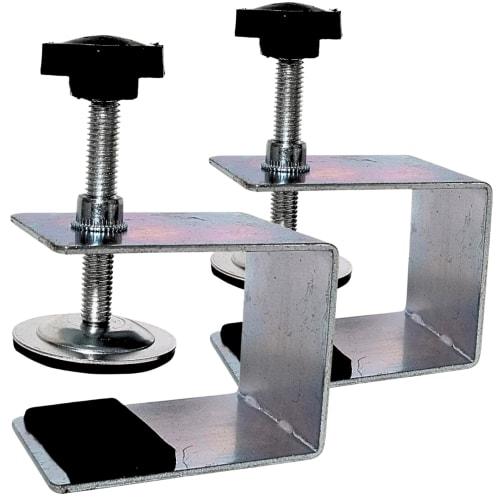 C-clamps [Set of 4 or 2, Black or Silver] DIY Desk Bracket Clamps, Reinforced Metal Fittings, Kitchen, Bathroom, Bedroom, Shelf Brackets, Wall Mountin