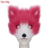 Halloween Half Face Plush Mask Artificial Fox Mask Supplies Horror Cosplay Props Carnival Cos Unisex Colorful Fox Mask For Gifts