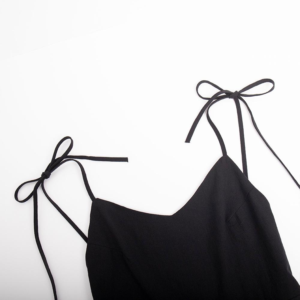 Moteriška lengva, minkšta, švelni vasarinė suknelė, elegantiška, krentanti, kasdieniško šiko, be rankovių, A silueto, minimalistinio dizaino